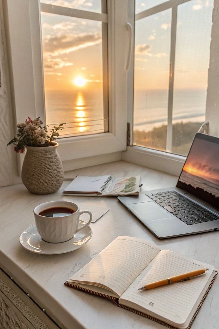 Travel writing and journal scene