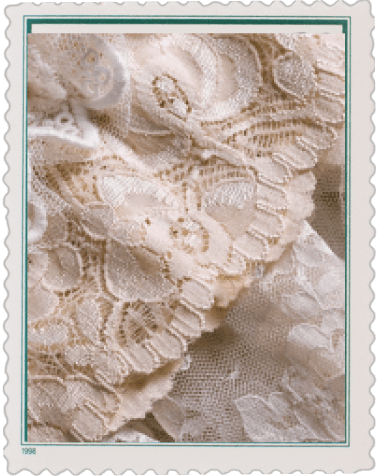 Detail of antique handmade lace